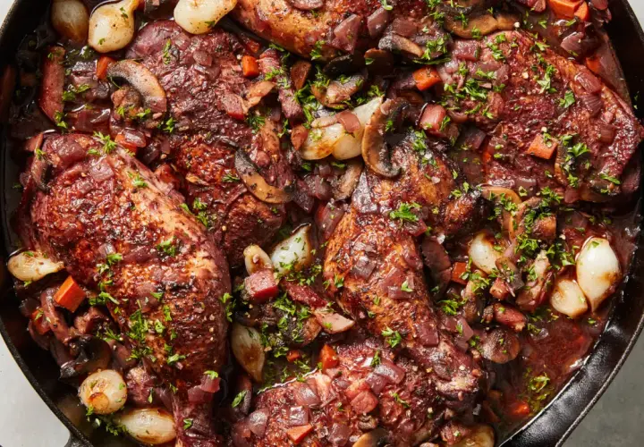 Coq au vin - tradycyjny przepis, który zachwyci Twoich gości